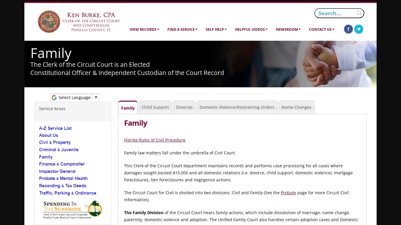 Family Court - Pinellas County Clerk of the Circuit Court and Comptroller